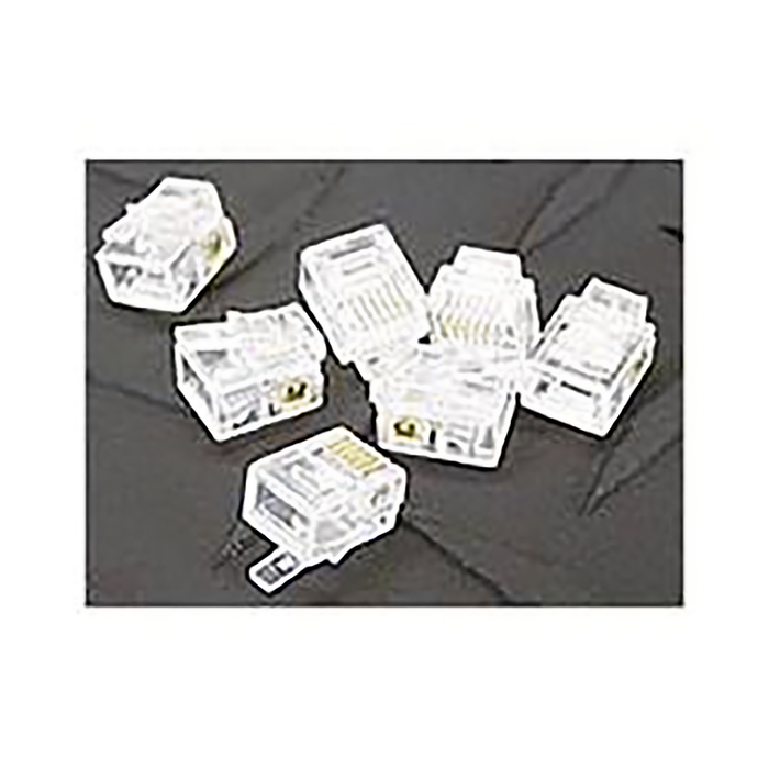 RJ-12 6P6C MODULAR PLUGS, 100 PCS