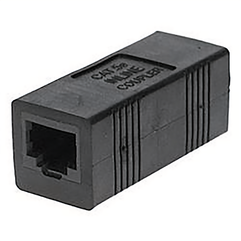 CAT5E UNSHIELDED INLINE COUPLER, BLACK