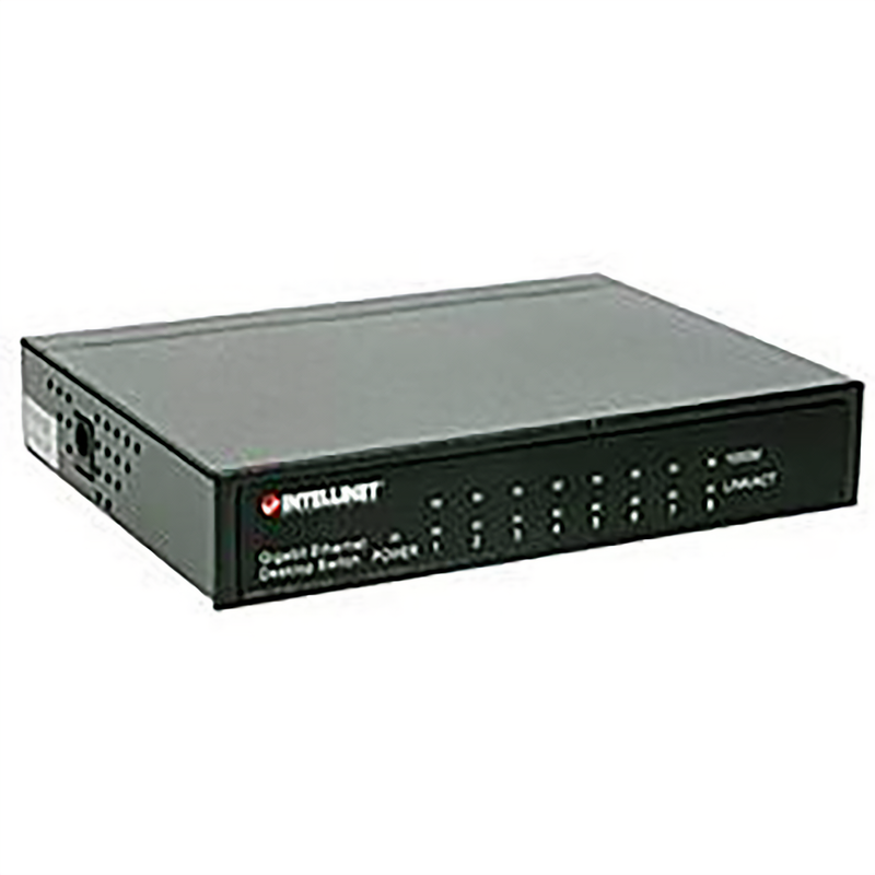 INTELLINET 8 PORT GIGABIT SWITCH, METAL CHASSIS
