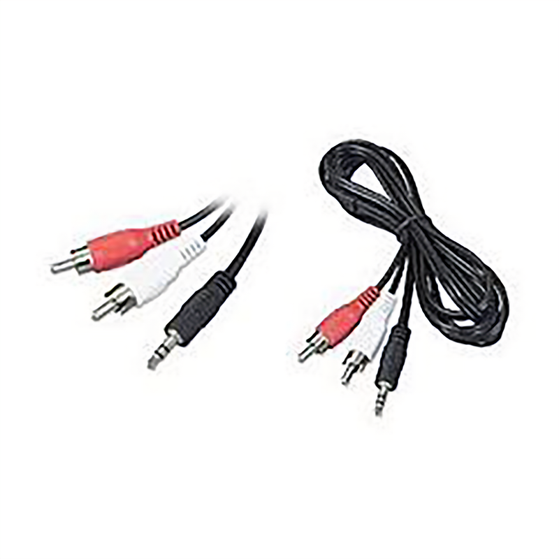 MINI 3.5MM STEREO MALE TO RCA MALE, 6FT