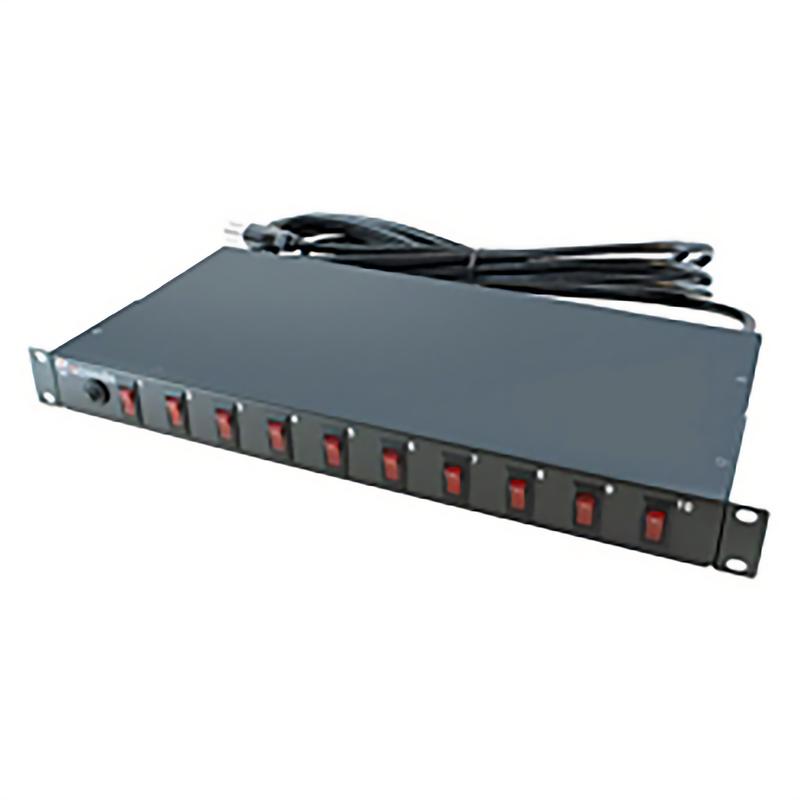 RACK MOUNT PDU, 10 OUTLET ROCKER SWITCH OUTLETS