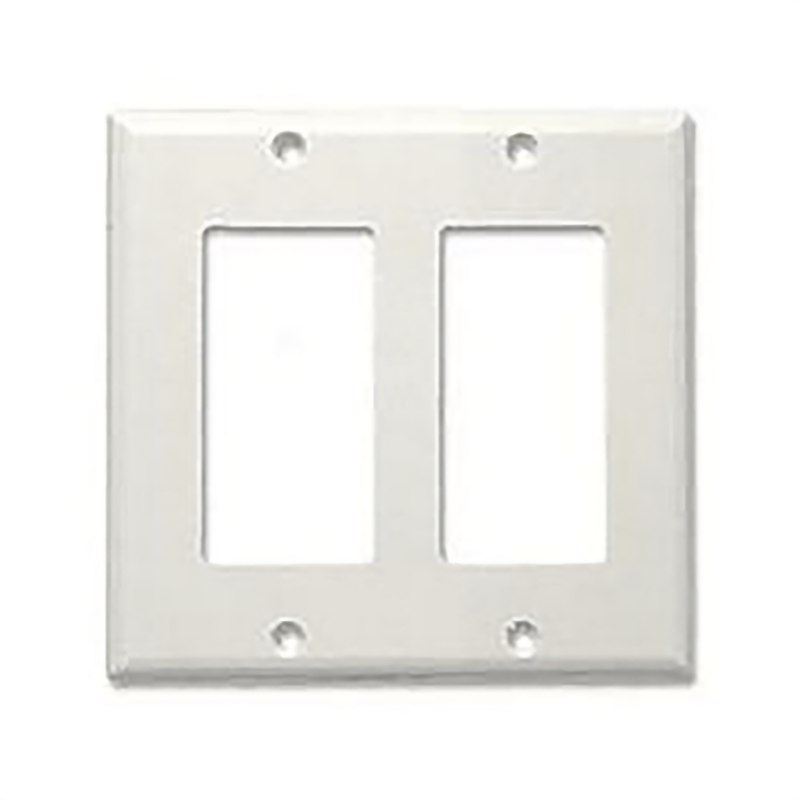 DECORA FACEPLATE, DUAL HOLE, WHITE