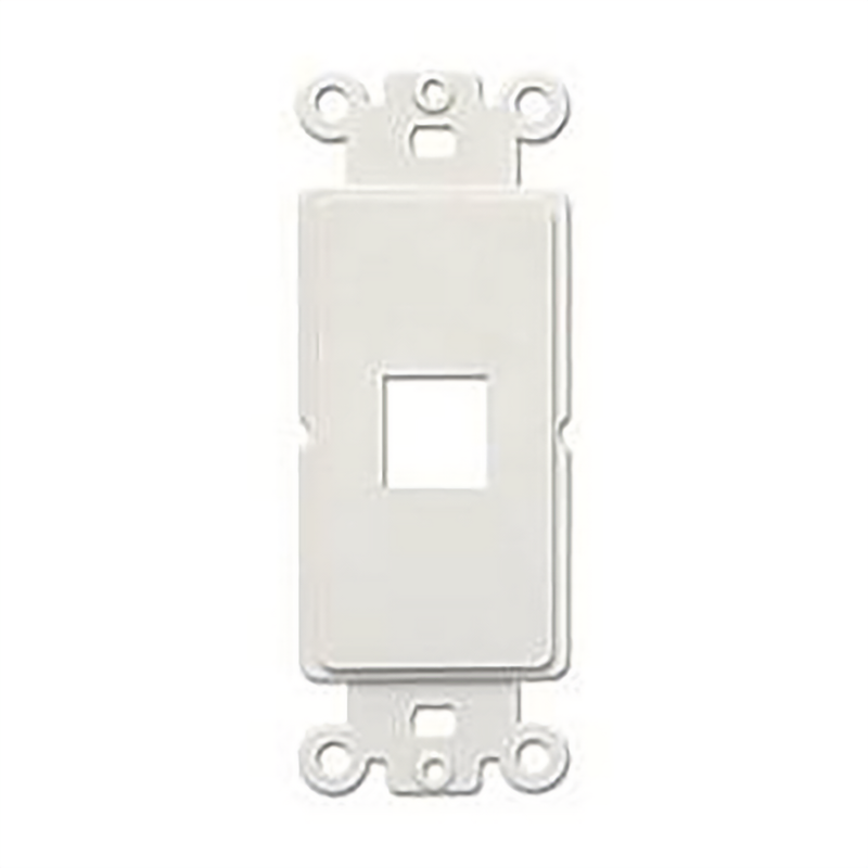 DECORA FACEPLATE, 1 PORT KEYSTONE INSERT, WHITE