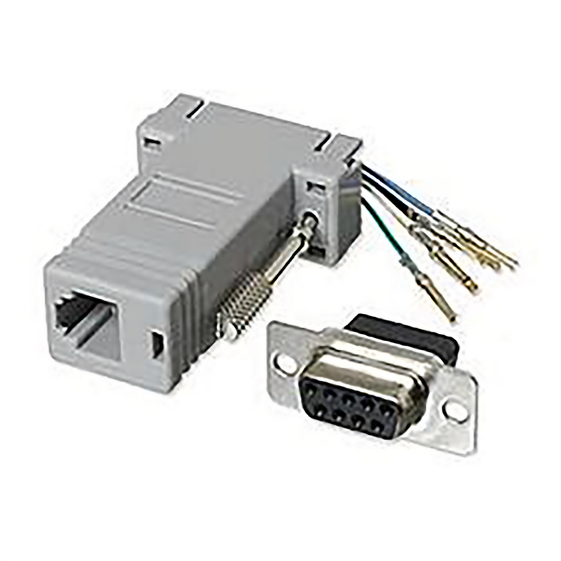 Modular Adapter DB9 Female to RJ11/RJ12 – Serial to Phone Jack Connector