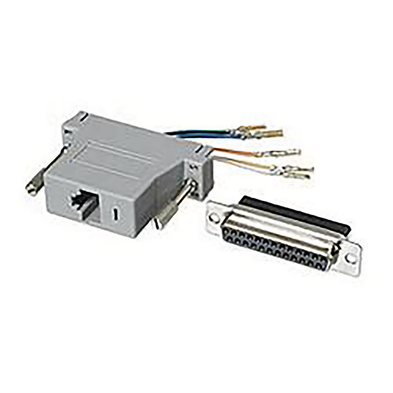 Modular Adapter DB25 Female to RJ45 – Serial to Ethernet Connector for Networking