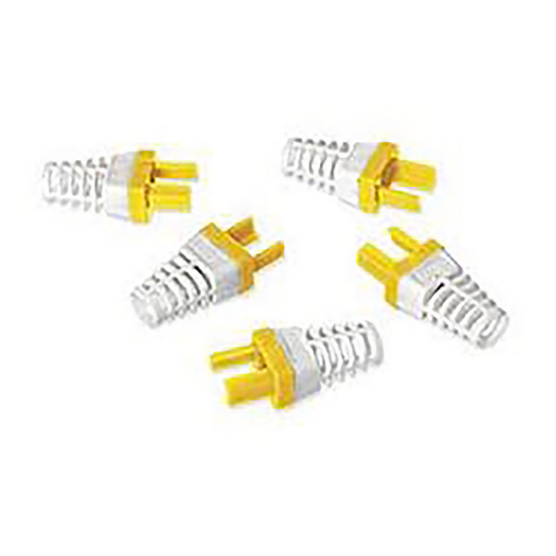 EZ-RJ45 CAT6 STRAIN RELIEFS 50PC, YELLOW