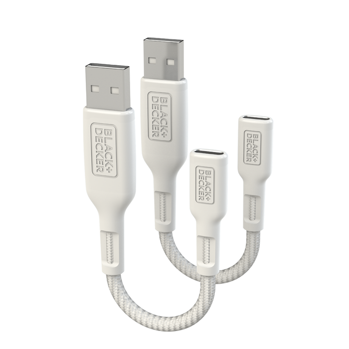 BLACK+DECKER USB-C to USB Adapter – 2-Pack OTG Cables for MacBook, iPhone, Samsung Galaxy