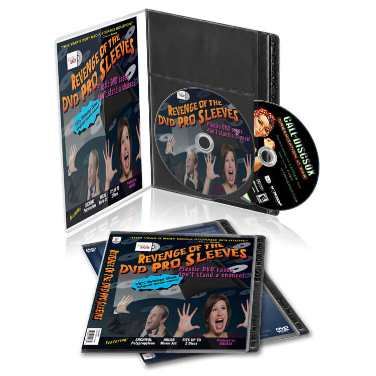 DiscSox DVD Pro Poly Sleeves, 25 Pack – Space-Saving Protective DVD St ...