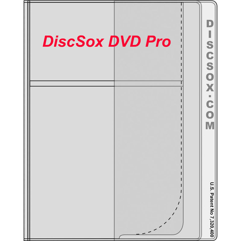 DiscSox DVD Pro Poly Sleeves, 25 Pack – Space-Saving Protective DVD Storage Sleeves