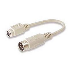 PS/2 6-Pin Mini DIN Female to 5-Pin DIN Male Adapter Cable – 6 Inch Keyboard/Mouse Converter